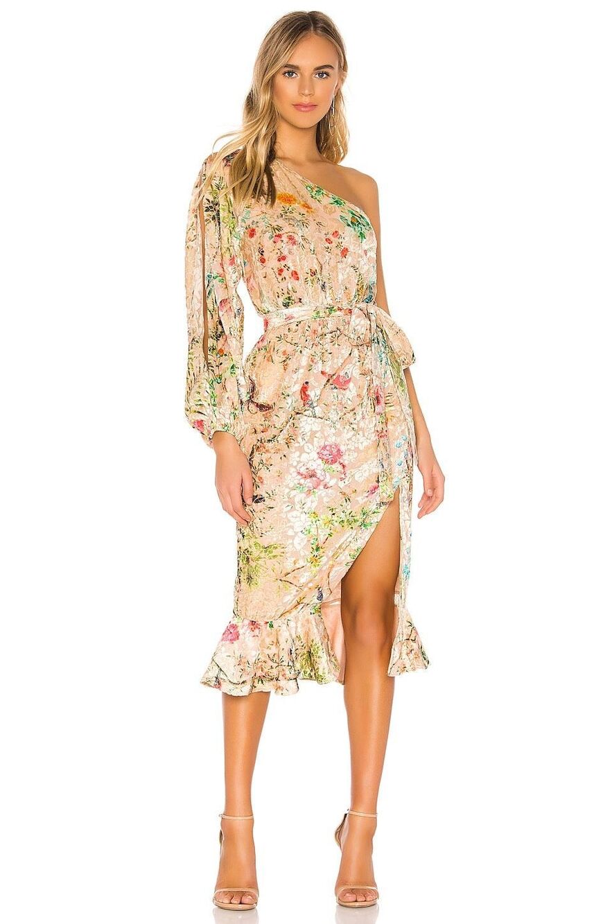 HEMANT & NANDITA Veena Dress in Nude Size Small $358